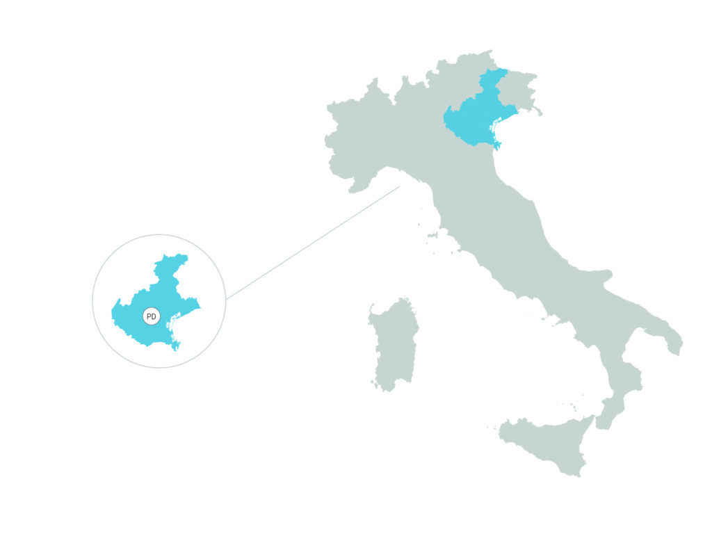 Cartina dei soci in provincia di Padova